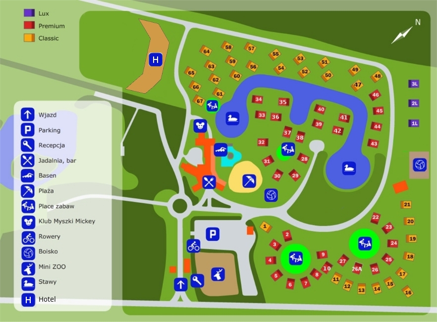 Mapa Holiday Parku Kacze Stawy