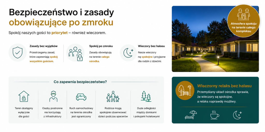 Jak wygląda wieczorna cisza i bezpieczeństwo na terenie Kaczych Stawów?